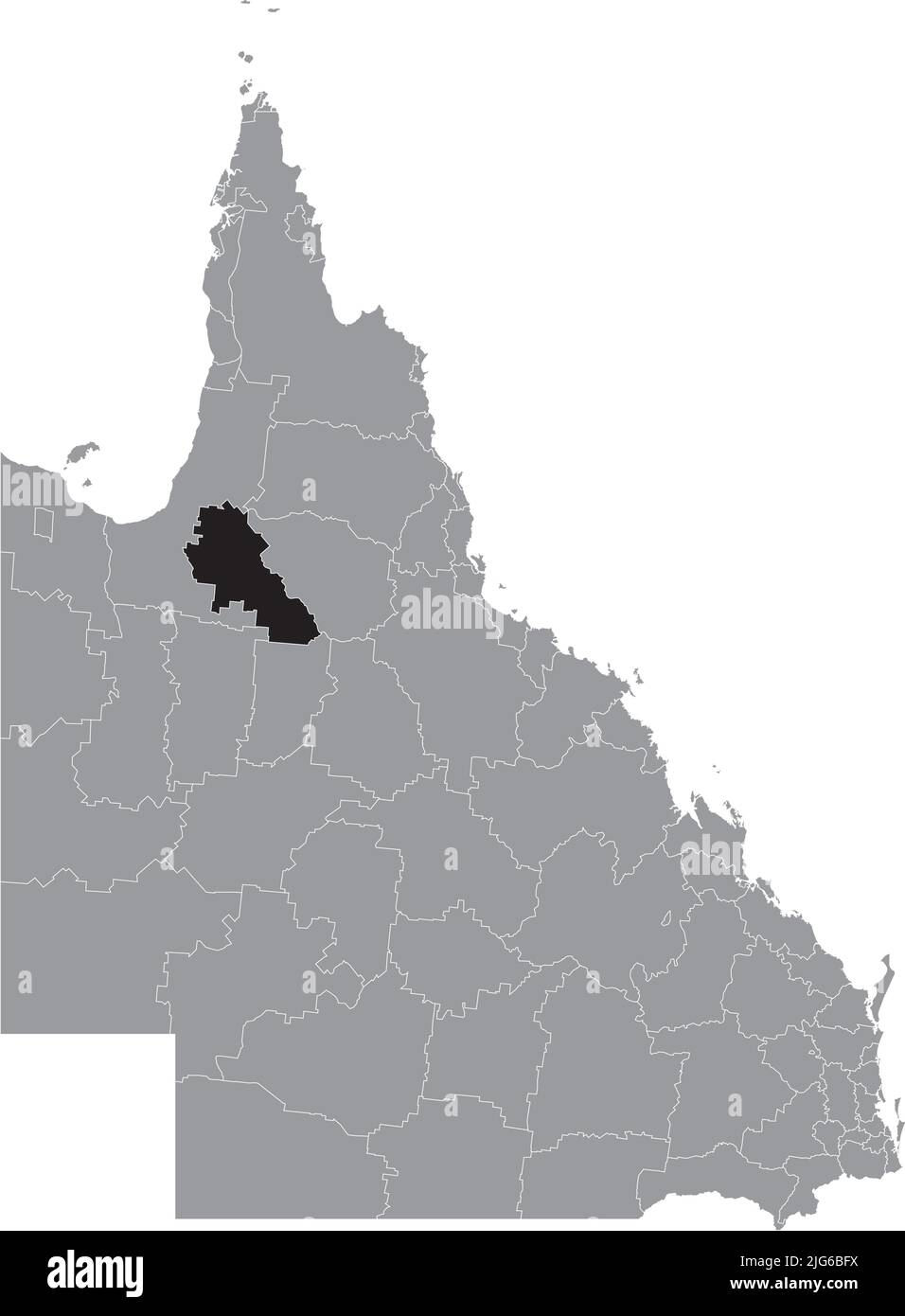 Lageplan des SHIRE OF CROYDON, QUEENSLAND Stock Vektor