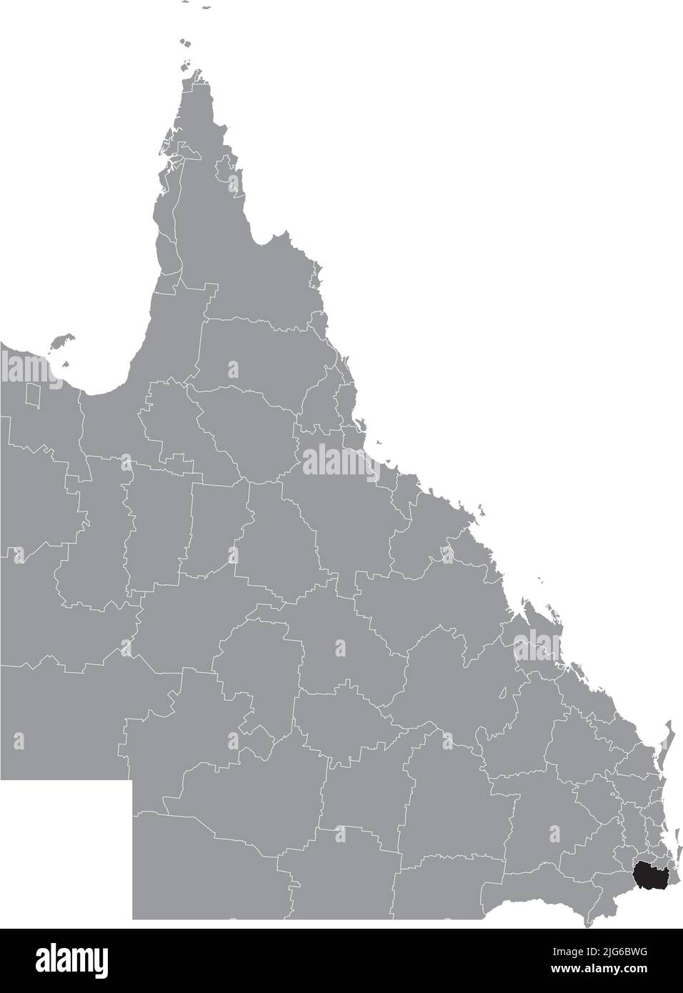 Lageplan der MALERISCHEN RIM-REGION, QUEENSLAND Stock Vektor