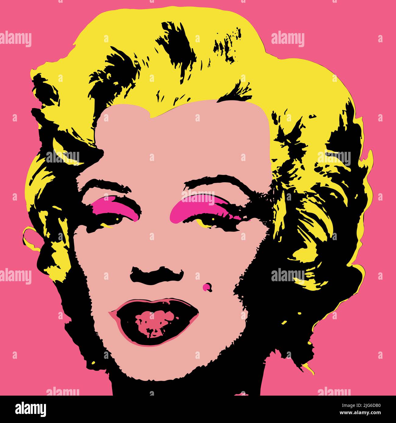 Andy Warhol, Marilyn Monroe 1967, Vektorgrafik redaktionelle Illustration Stock Vektor