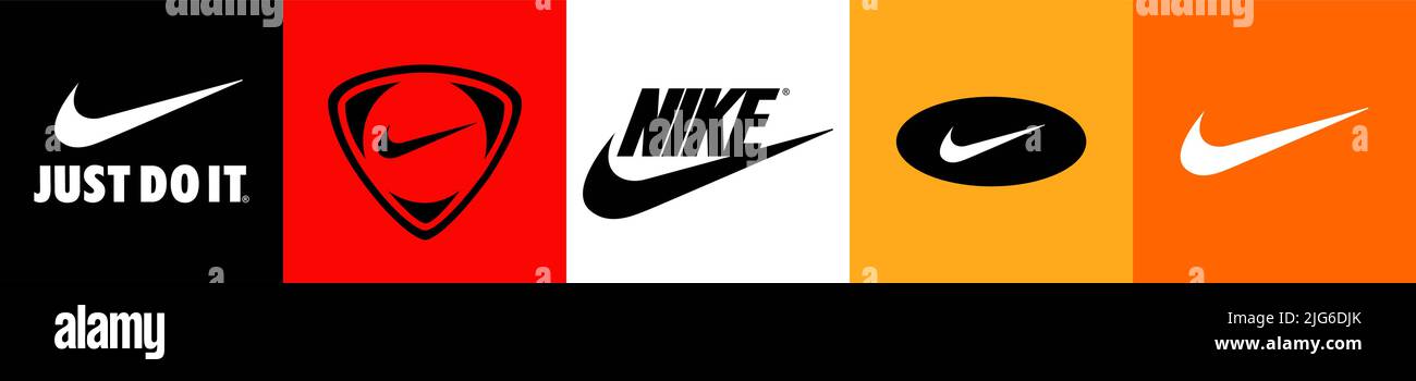 Nike verschiedene Logos im Vektorformat Stock Vektor