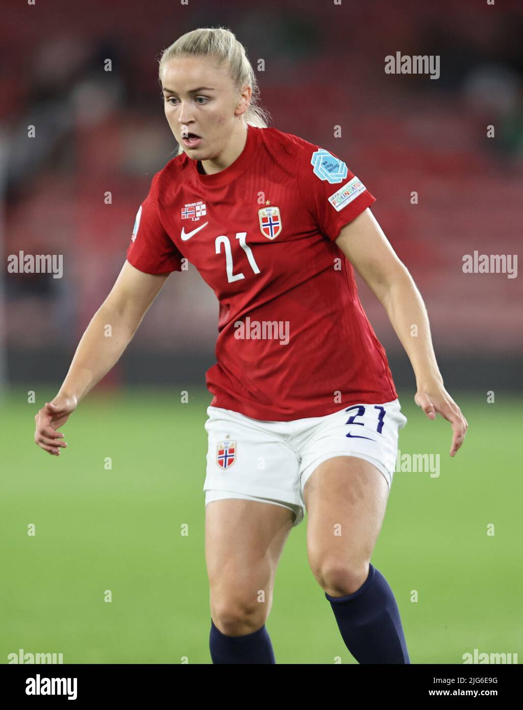 SOUTHAMPTON ENGLAND - JULI 07 : Anna Langas Josendal aus Norwegen während des Finalturniers der European Women's Championship 2022 der Gruppe A zwischen Norwegen aga Stockfoto