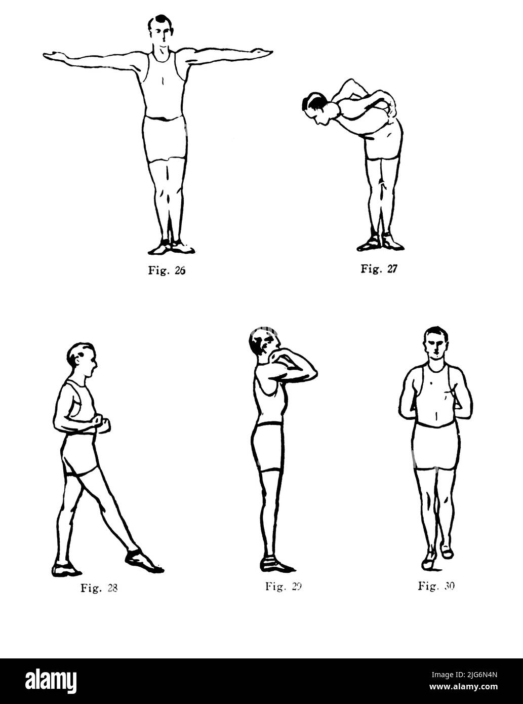 Physical Exercises line Art from the ' Military Signal Corps manual ' by James Andrew White, Erscheinungsdatum 1918 Herausgeber/Verlag New York : Wireless Press, inc Stockfoto