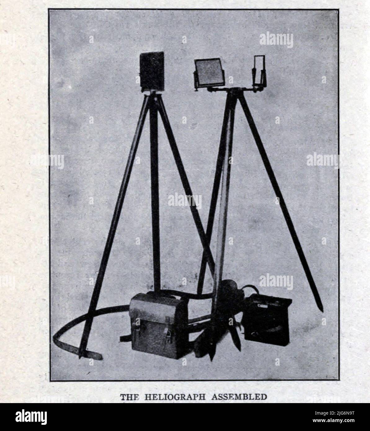 THE HELIOGRAPH ASSEMBLATED from the ' Military Signal Corps manual ' by James Andrew White, Erscheinungsdatum 1918 Herausgeber: New York : Wireless Press, inc Stockfoto