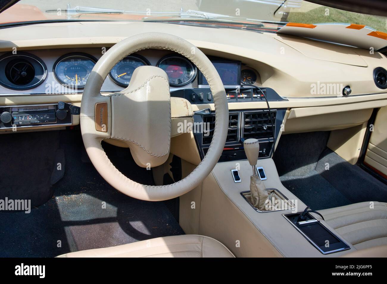 1973 Maserati Merak Dashboard Stockfoto