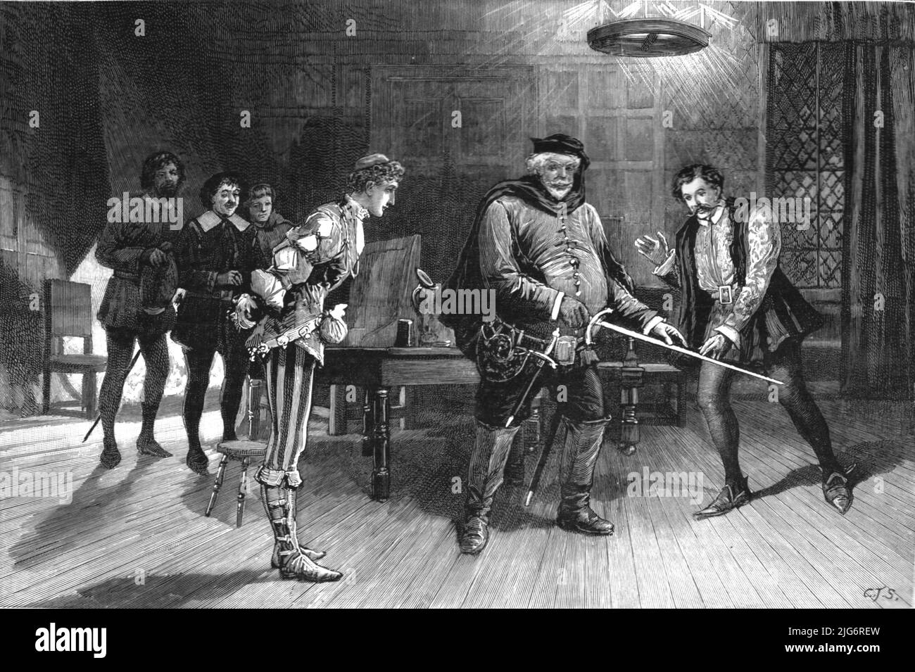 'Szene aus der Performance von ' Henry IV. Part I.,' von The Irving Dramatic Club at the Lyceum Theatre', 1890. Aus „Die Grafik. An Illustrated Weekly Newspaper“, Band 41. Januar bis Juni 1890. Stockfoto