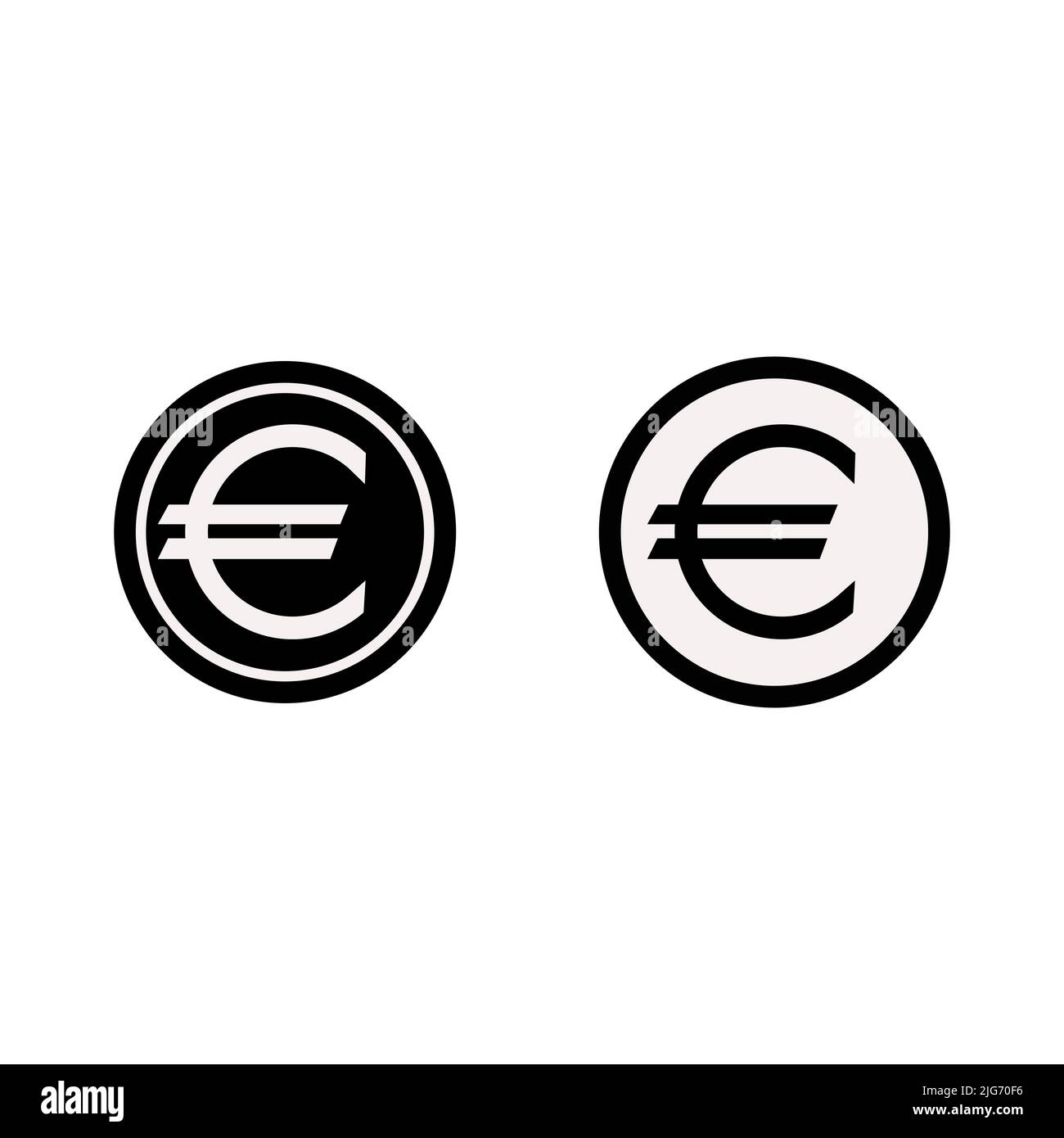 Euro-Symbolsatz. vektorgrafik Stock Vektor