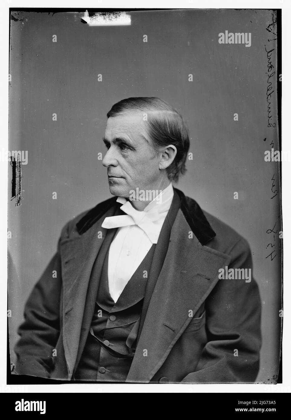 Rev. Dr. Sunderland, Presby. Minister; heiratete Grover Cleveland, zwischen 1870 und 1880. [Presbyterianischer Minister, Autor und Kaplan des Senats der Vereinigten Staaten. Sunderland führte den Heiratsdienst für Präsident Grover Cleveland und Frances Cornelia Folsom durch; das einzige Mal, dass ein Präsident im Weißen Haus verheiratet wurde]. Stockfoto
