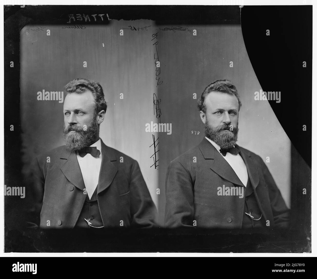 Anthony Ittner aus Missouri, 1865-1880. Ittner, Hon. Anthony von MO., zwischen 1865 und 1880. [Politiker und Ziegelhersteller: präsident der National Association of Builders und der National Brick Manufacturers' Association]. Stockfoto