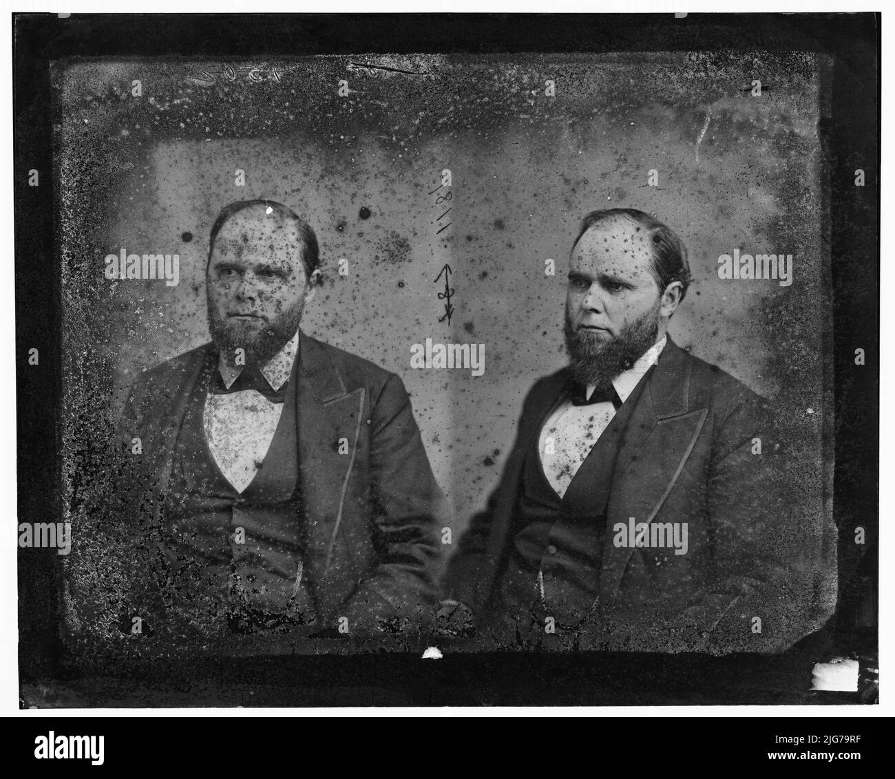 John M. Davy aus New York, 1865-1880. Davy, Hon. John M. C. [Mitglied des Kongresses?] Aus NY 1. LT. Co. G., 108. N.Y. Inf., zwischen 1865 und 1880. [Politiker und Soldat der Unionsarmee: Oberleutnant, Hundert-Achte-Regiment, Freiwillige Infanterie; Zollsammler für den Hafen von Genesee; Justiz des Obersten Gerichts von New York]. Stockfoto