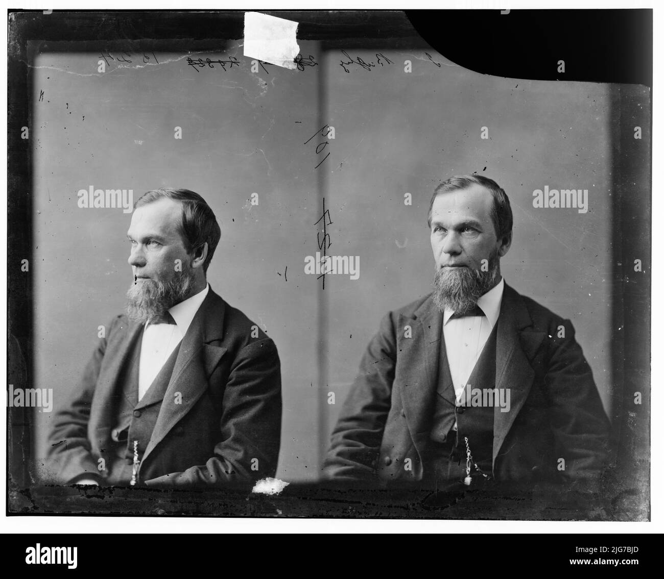 George A. Bagley aus New York, 1865-1880. Bagley, Hon. George A. aus New York, zwischen 1865 und 1880. [Politiker, Anwalt und Eisenhersteller]. Stockfoto