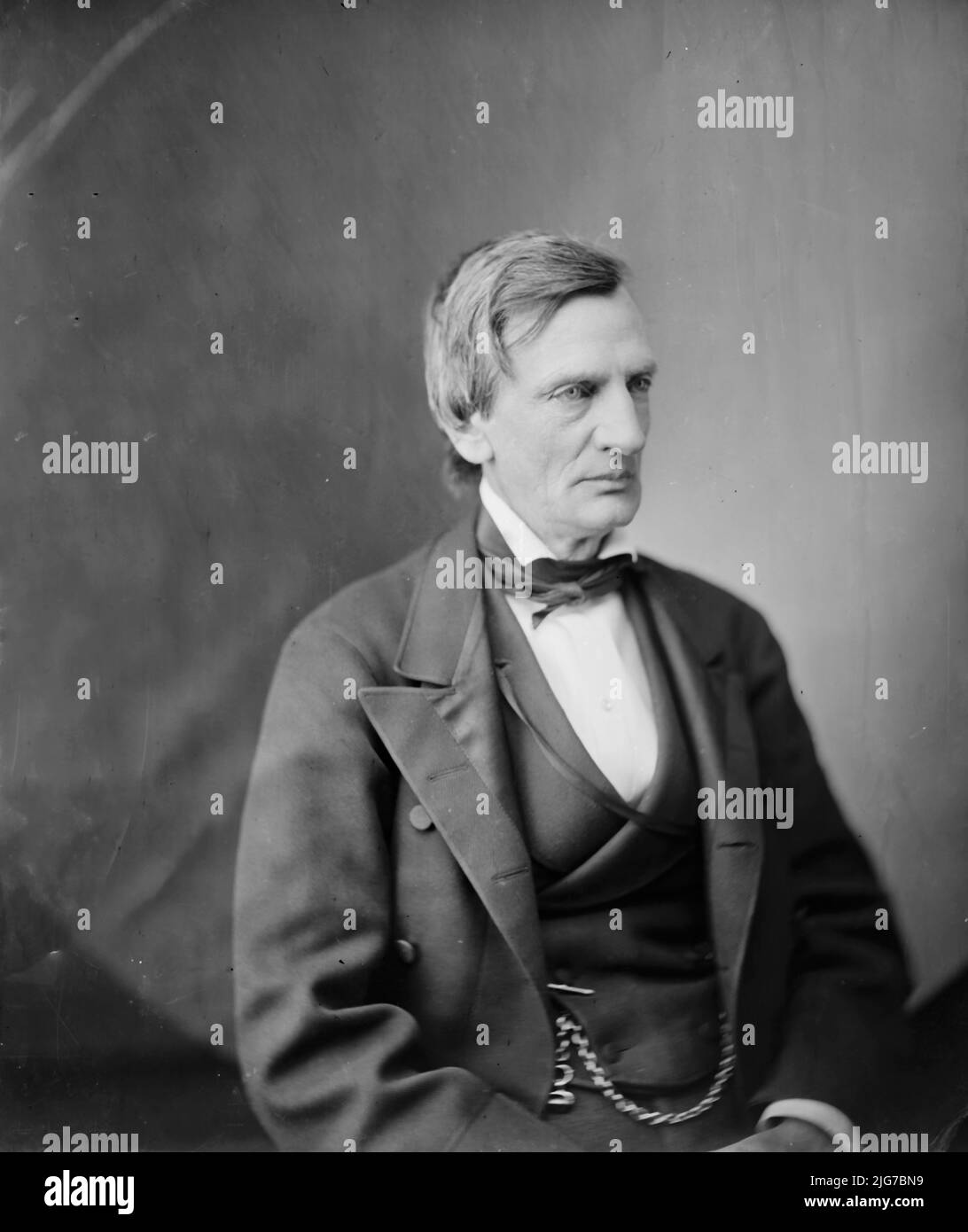 Evarts, Hon. WM., zwischen 1865 und 1880. [Politiker und Anwalt: US-Generalanwalt; einer der Anwälte, die Jefferson Davis wegen Verrats verfolgen; Anwalt des US-Präsidenten Andrew Johnson während seines Amtsenthebungsverfahrens; Anwalt der Vereinigten Staaten vor dem Schiedsgericht über die Ansprüche Alabamas in Genf, Schweiz]. Stockfoto