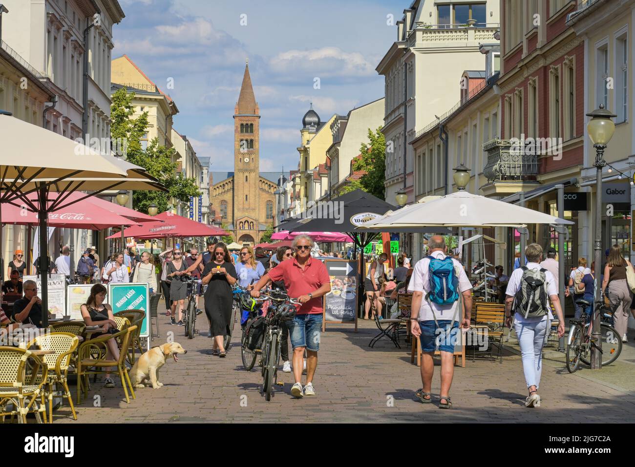 Fußgängerzone, Einkaufsviertel, Brandenburger Straße, Altstadt, Potsdam, Brandenburg, Deutschland Stockfoto