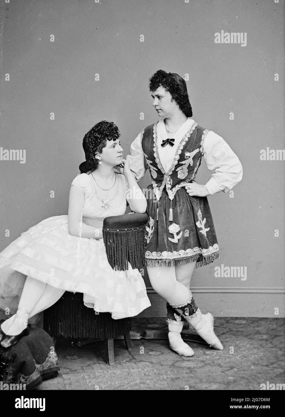 Laura Le Clair &amp; Lottie Forbes, zwischen 1855 und 1865. Stockfoto