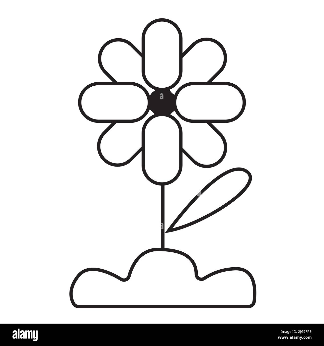 Eine Blume Symbol Vektor, Illustration Logo Vorlage im trendigen Stil. Für viele Zwecke geeignet. Symbol für Vektorblumen Stock Vektor