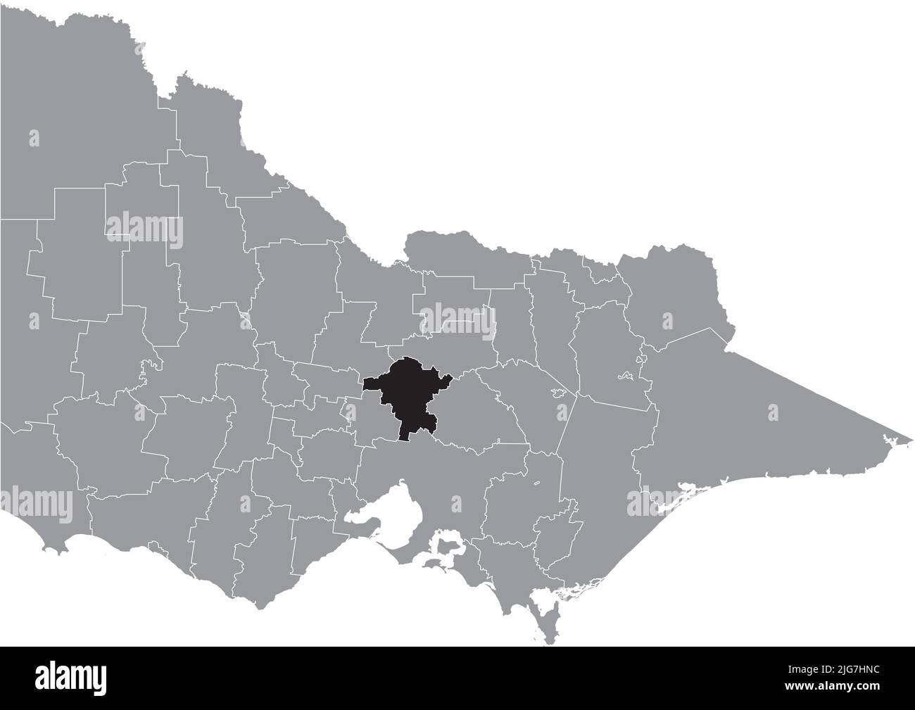 Lageplan des SHIRE OF MITCHELL, VICTORIA Stock Vektor