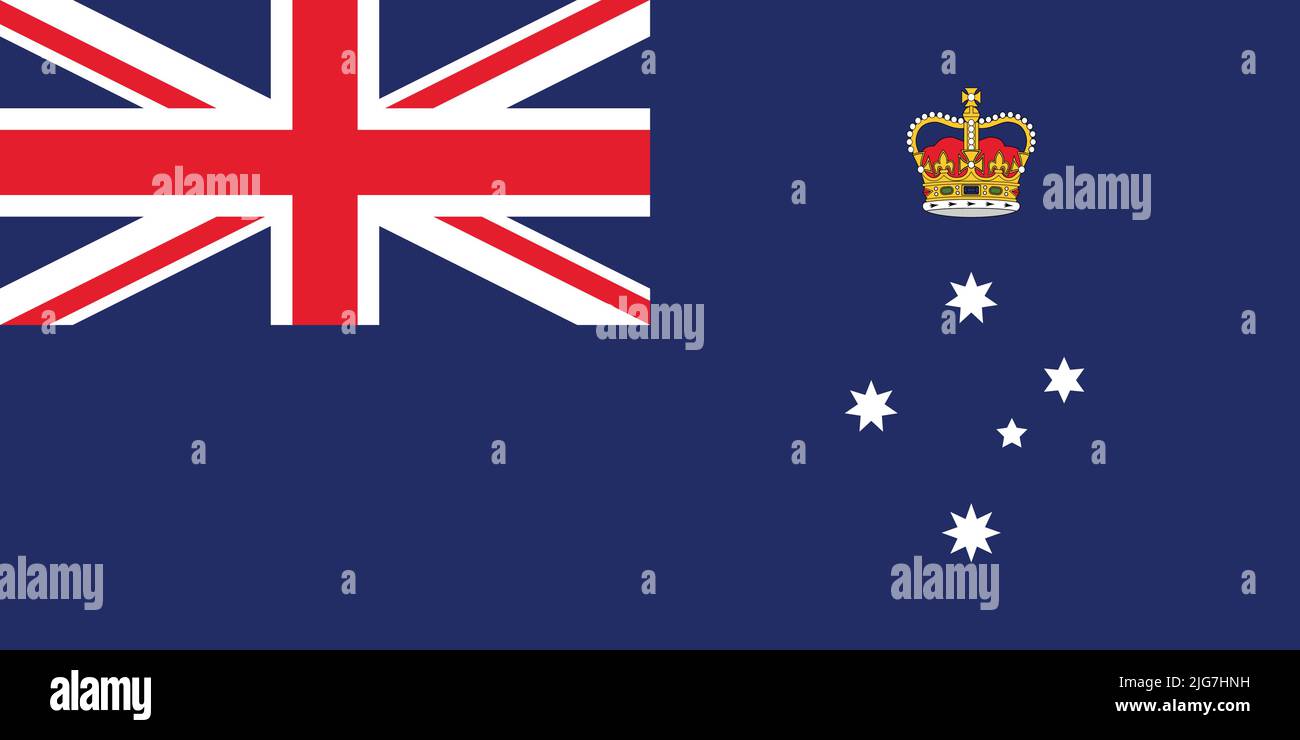 Flagge von VICTORIA, AUSTRALIEN Stock Vektor