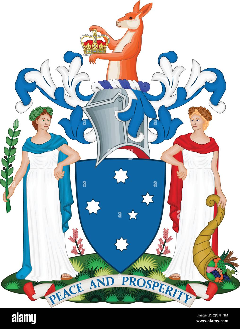 Wappen von VICTORIA, AUSTRALIEN Stock Vektor