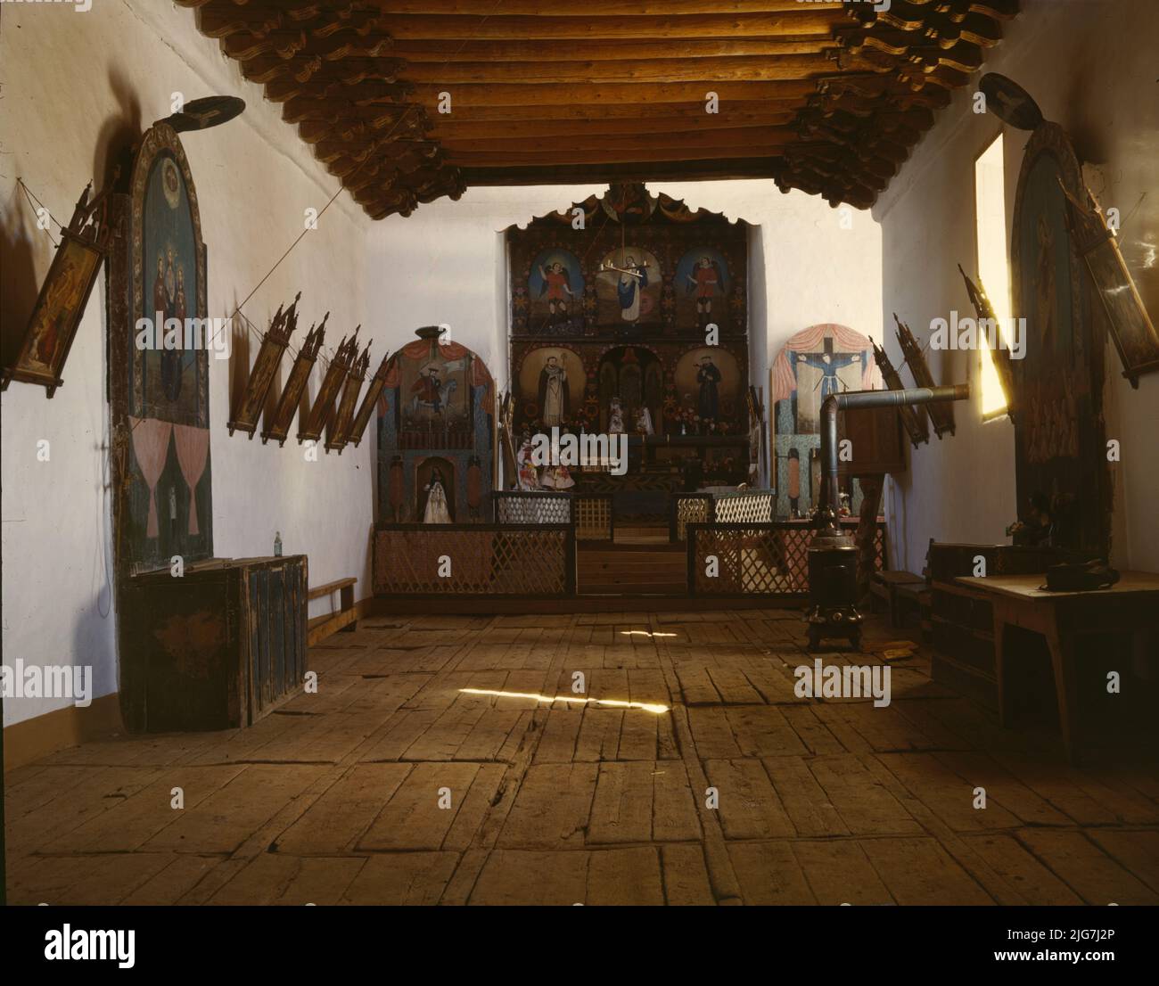 Kirche von Trampas, Taos Co., New Mexico. Stockfoto