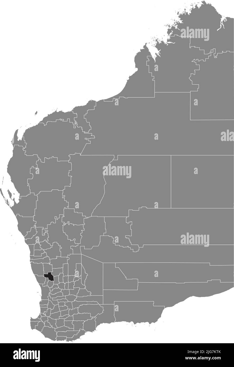 Lageplan des SHIRE OF VICTORIA PLAINS, WESTERN AUSTRALIA Stock Vektor