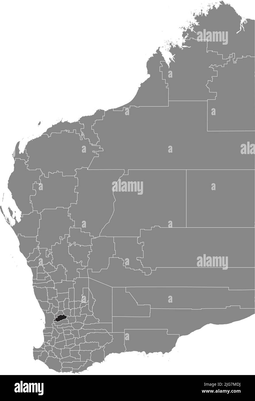 Lageplan des SHIRE OF YORK, WESTERN AUSTRALIA Stock Vektor