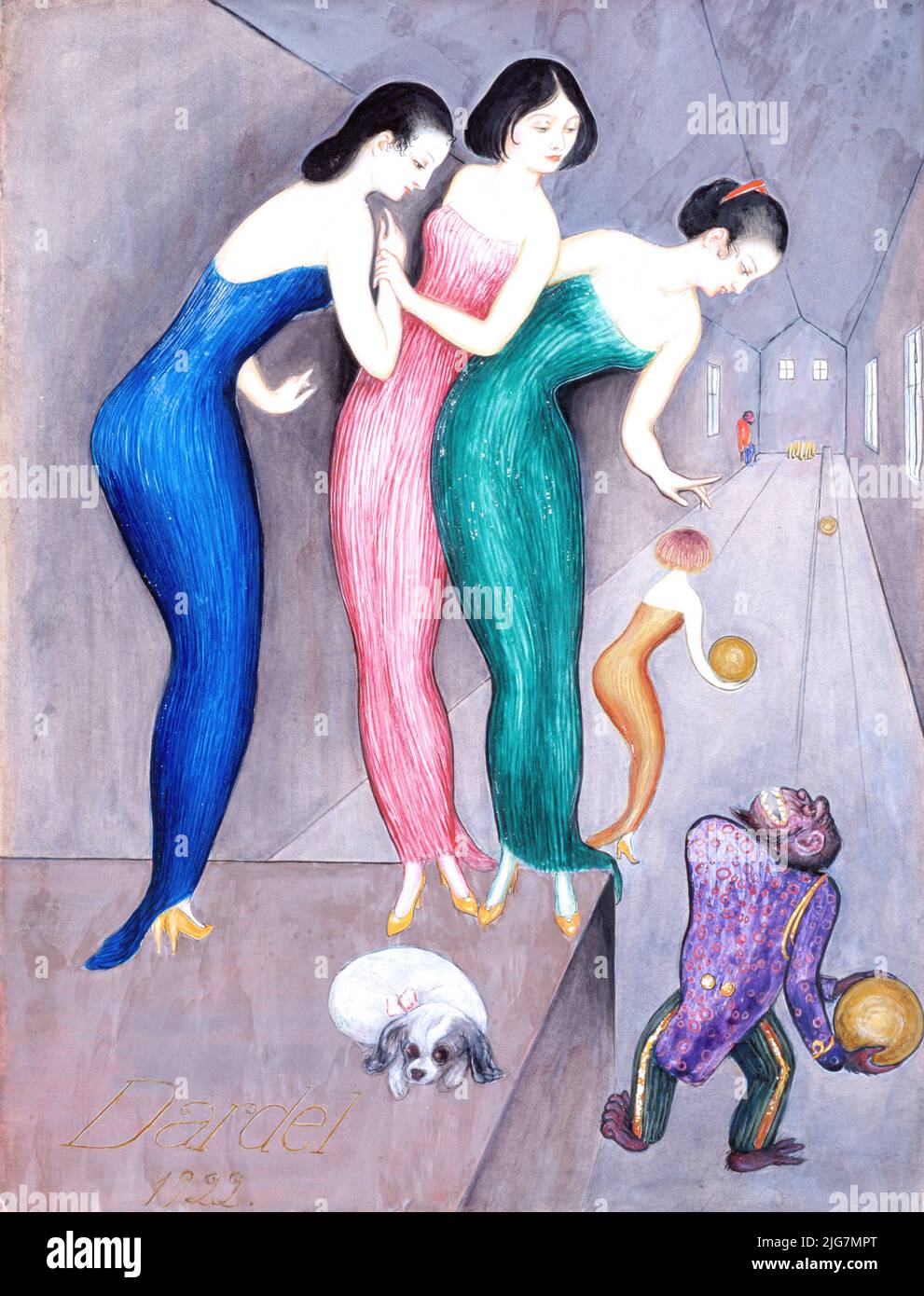 Nils Dardel - Träume und Fantasien Nr. 1 - die Kegelbahn - 1922 Stockfoto