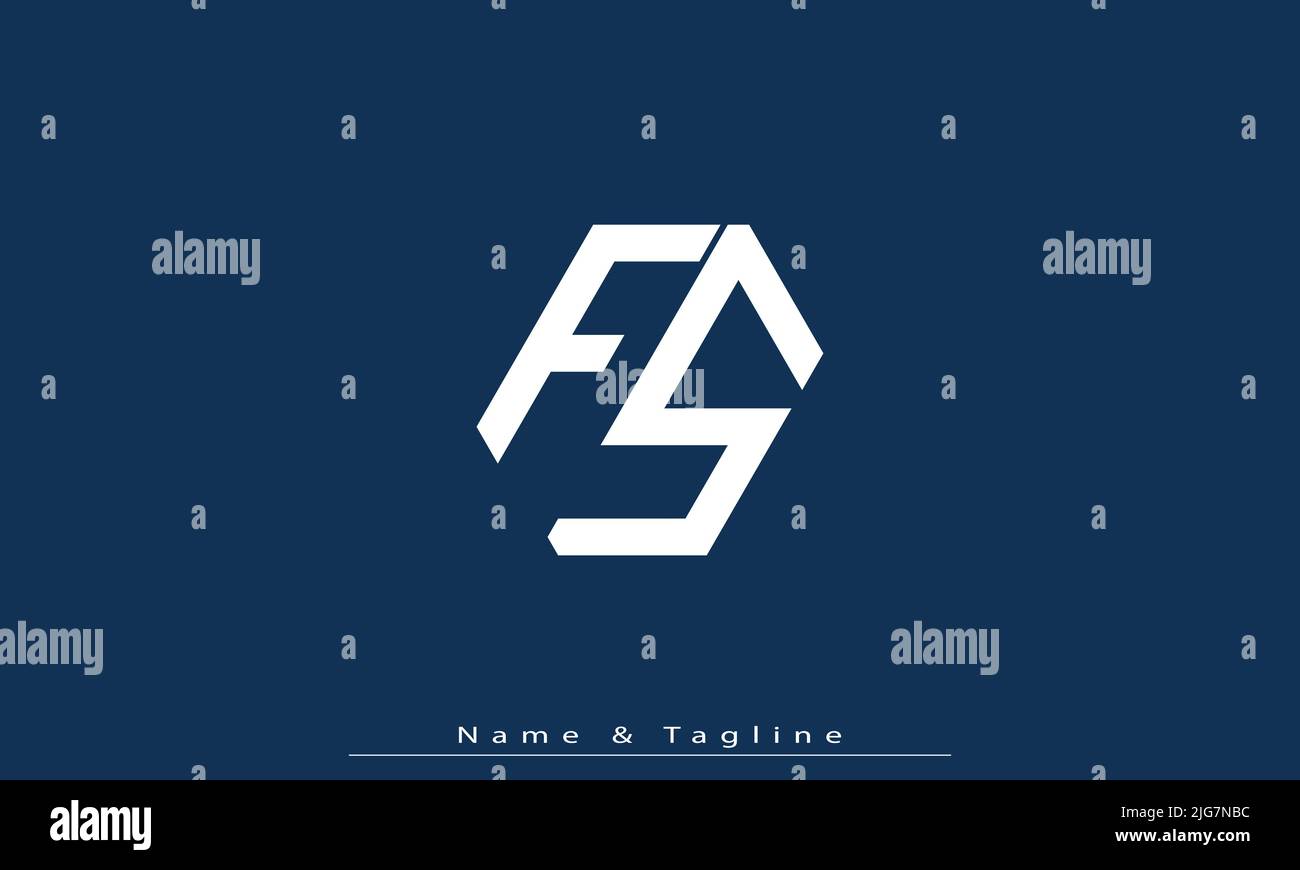 Alphabet Buchstaben Initialen Monogramm Logo FS , SF Stock Vektor