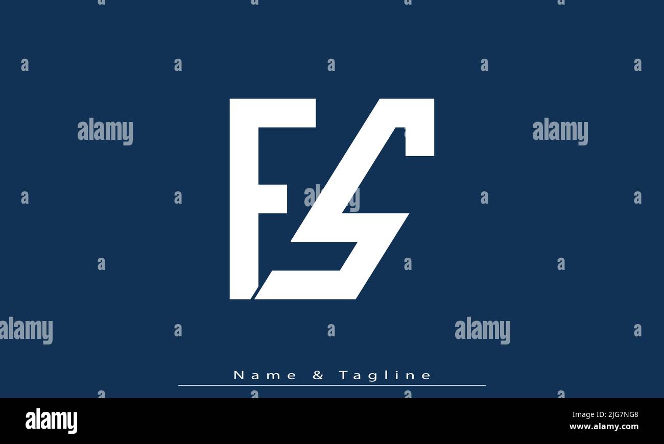 Alphabet Buchstaben Initialen Monogramm Logo FS , SF Stock Vektor