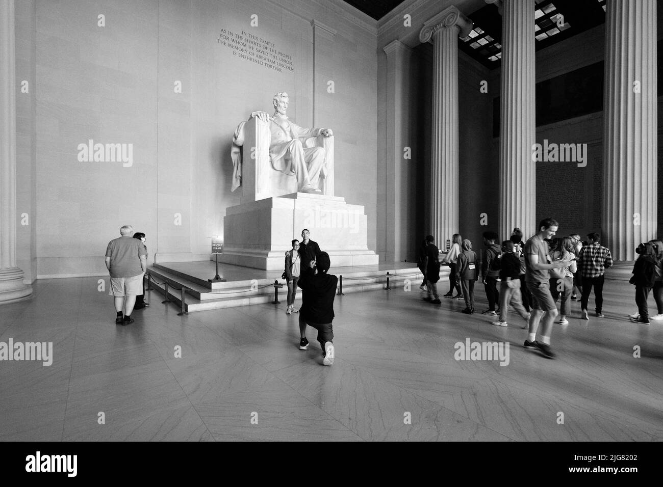 Lincoln Memorial auf der National Mall; Washington DC, Vereinigte Staaten von Amerika Stockfoto