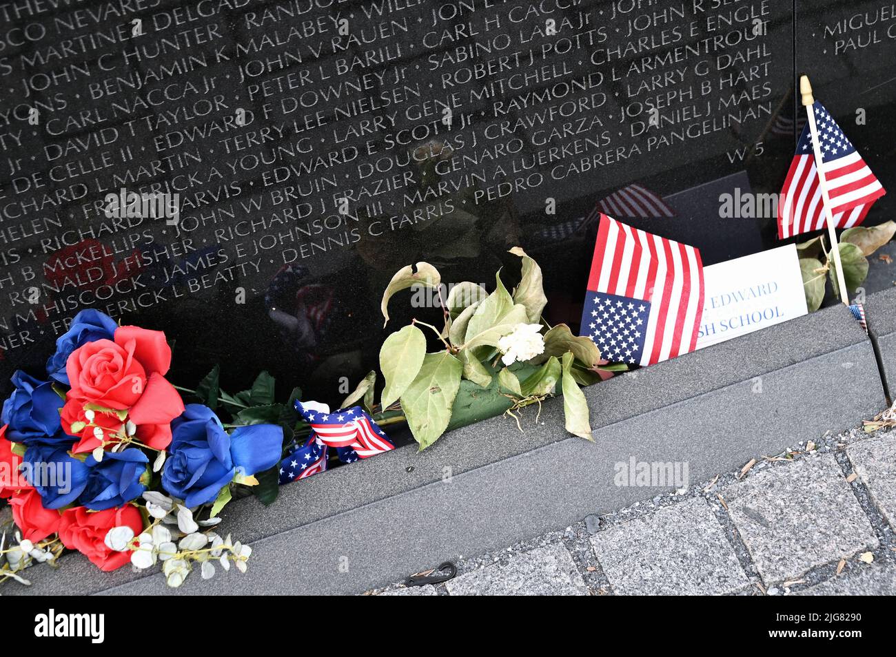 Vietnam Veterans Memorial auf der National Mall; Washington, D.C. Stockfoto