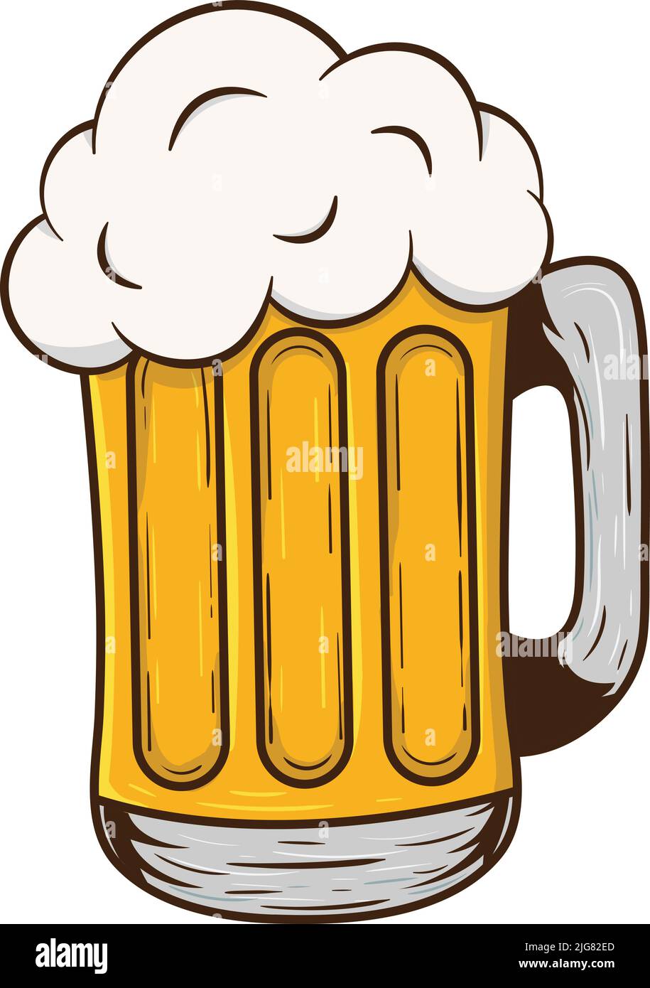 Illustration für ein volles Glas Bier, Beer Clipart Stock-Vektorgrafik ...