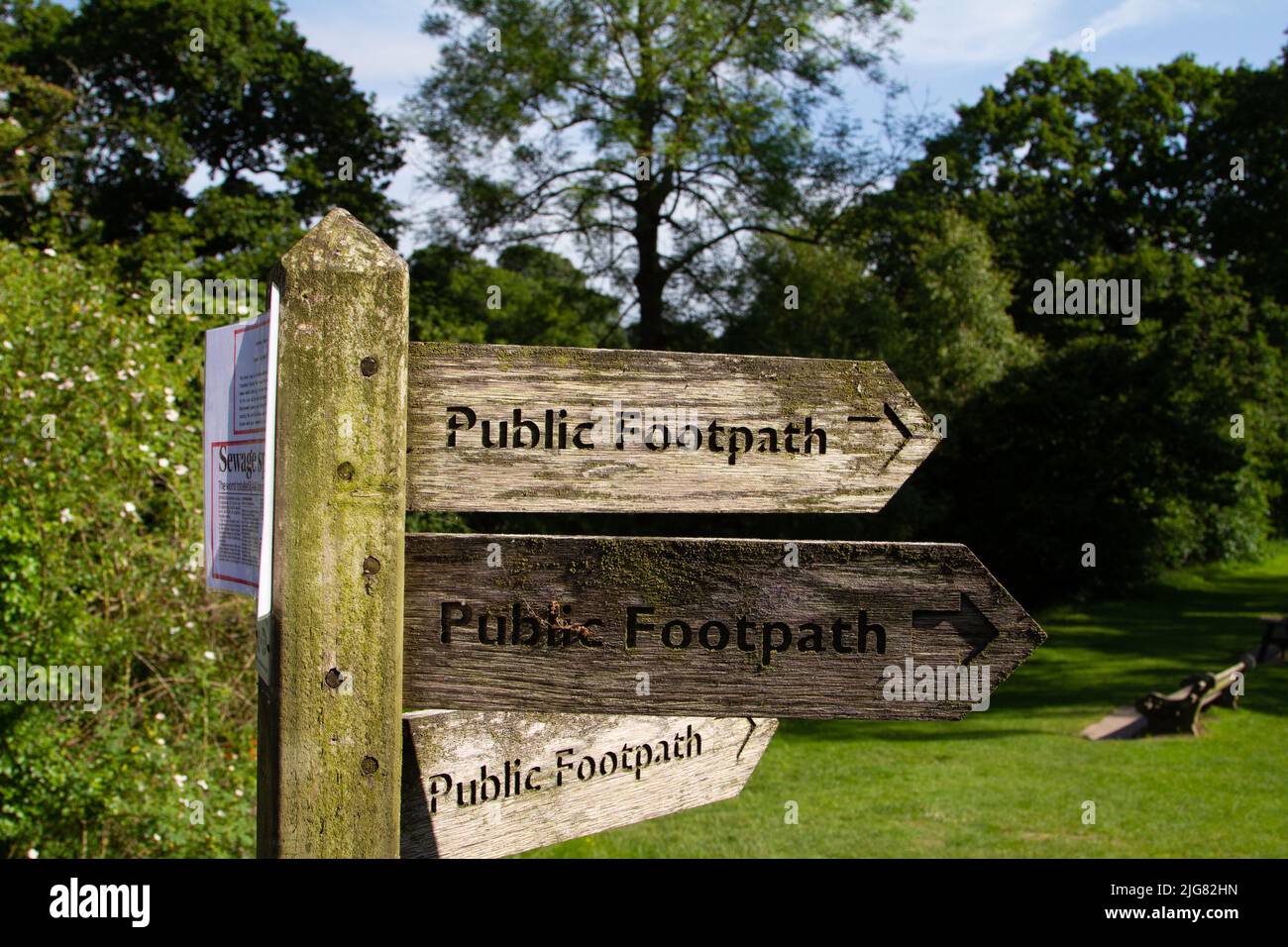 Wegweiser in Kirkby Lonsdale, Cumbria, England Stockfoto