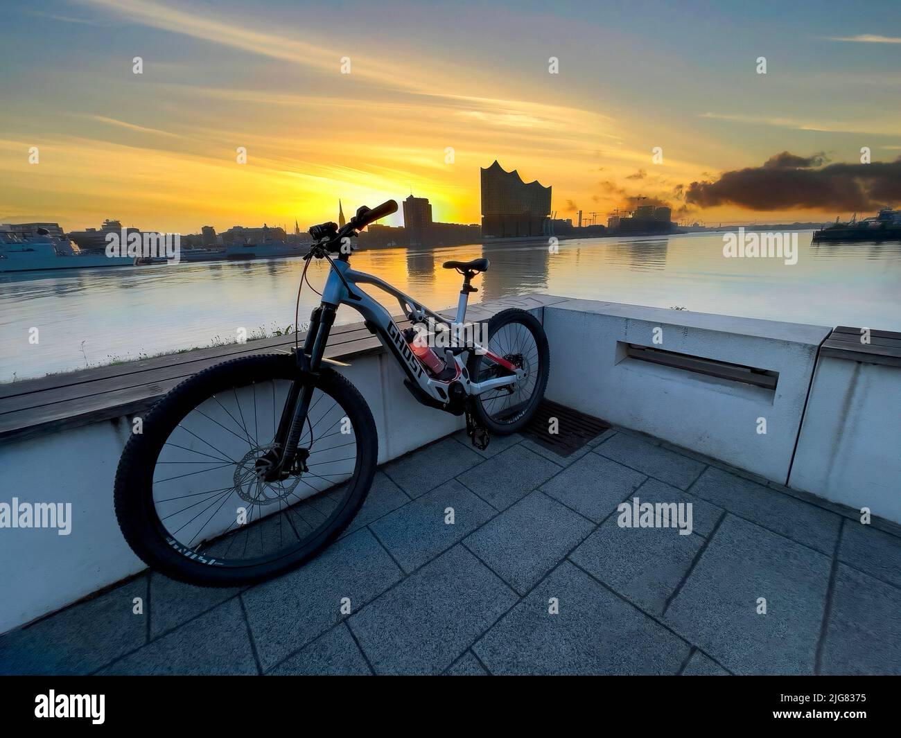 Sonnenuntergang, HafenCity, Hamburg, Deutschland, Europa Stockfoto