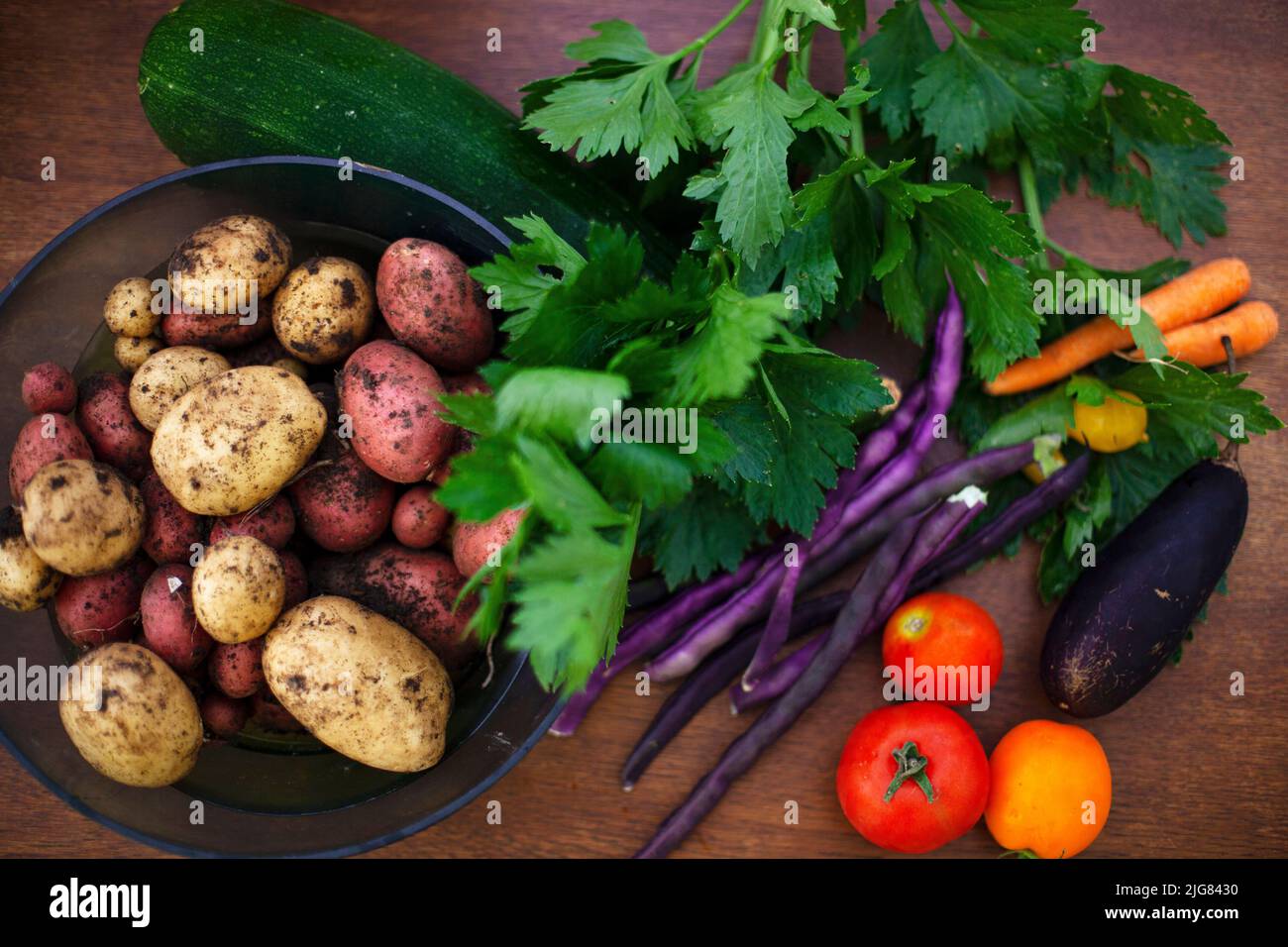 Frisches Gartengemüse Stockfoto