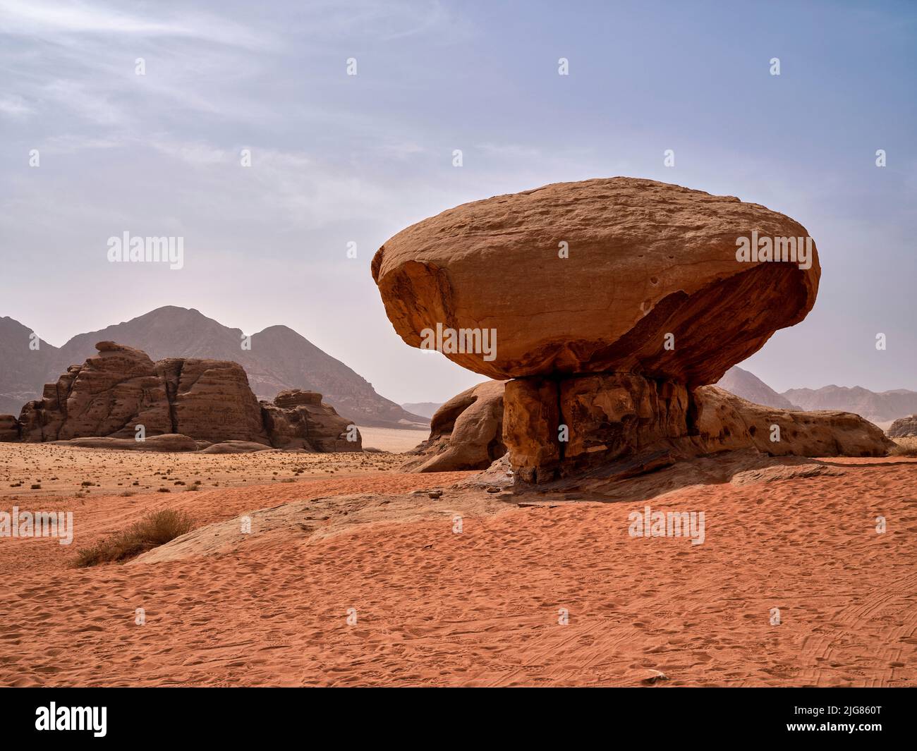 Unterwegs in Wadi Rum, Jordanien. Stockfoto