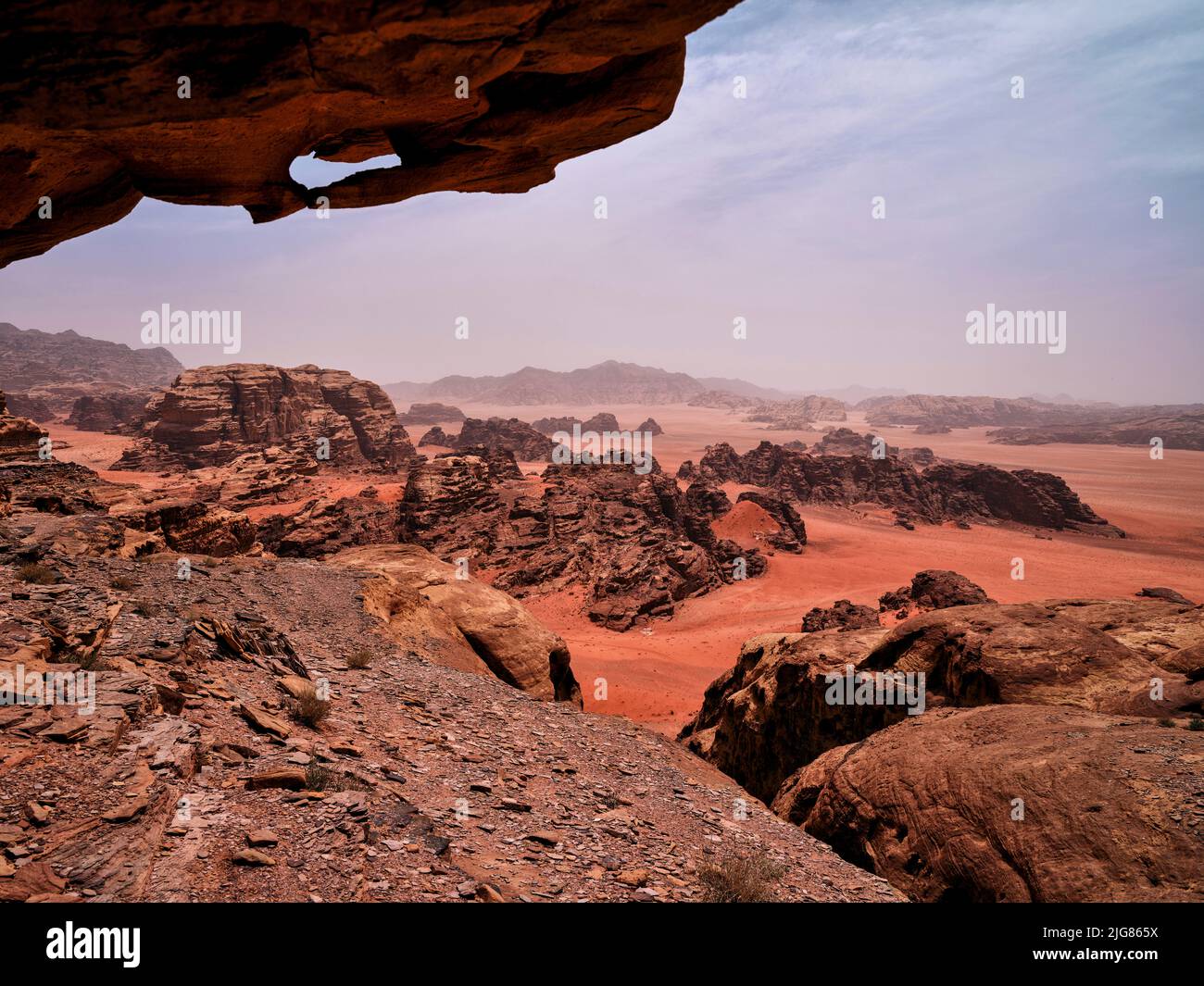 Unterwegs in Wadi Rum, Jordanien. Stockfoto