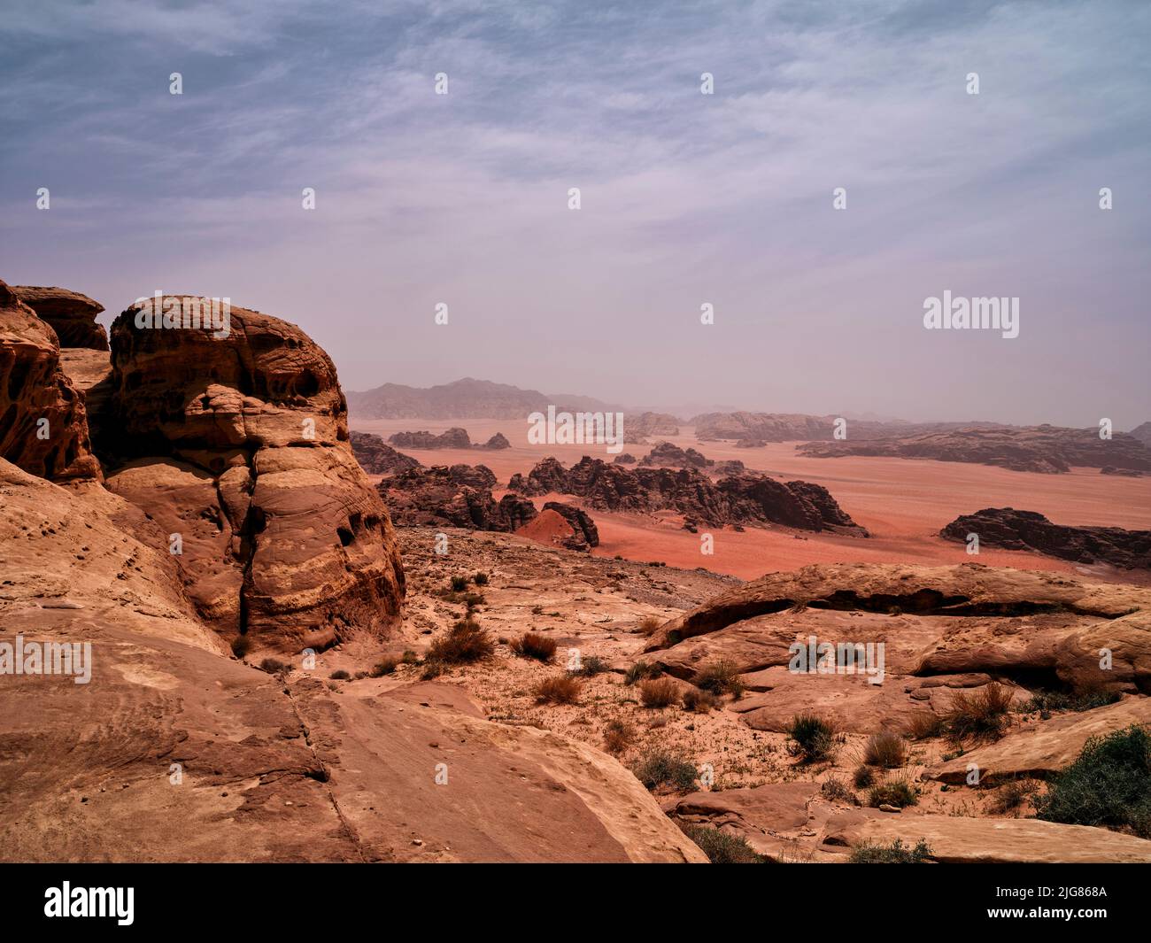 Unterwegs in Wadi Rum, Jordanien. Stockfoto