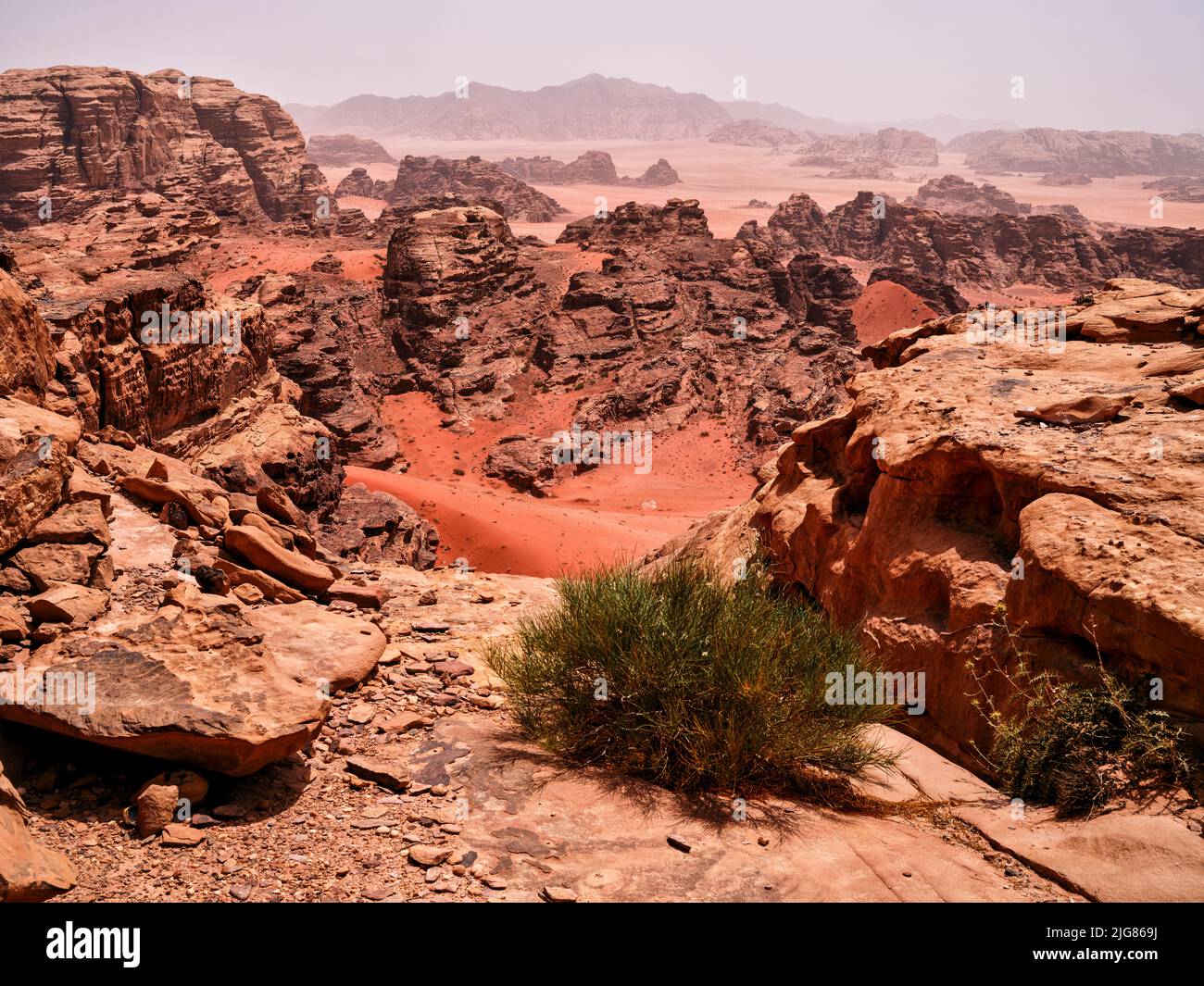 Unterwegs in Wadi Rum, Jordanien. Stockfoto