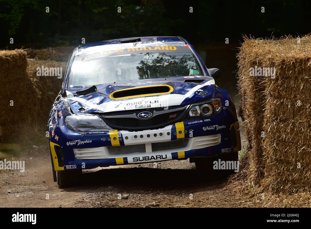 Richard Barrow, Subaru Impreza, Dawn of Modern Rallye, Forest Rally Stage, Goodwood Festival of Speed, The Innovators - Masterminds of Motorsport, G Stockfoto