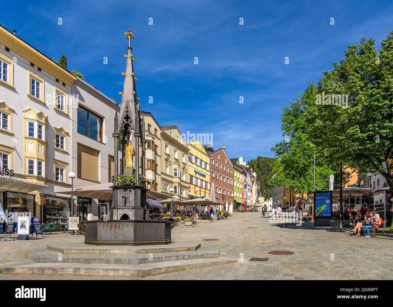 Österreich, Tirol, Kufstein, Altstadt, Marktplatz Stockfoto