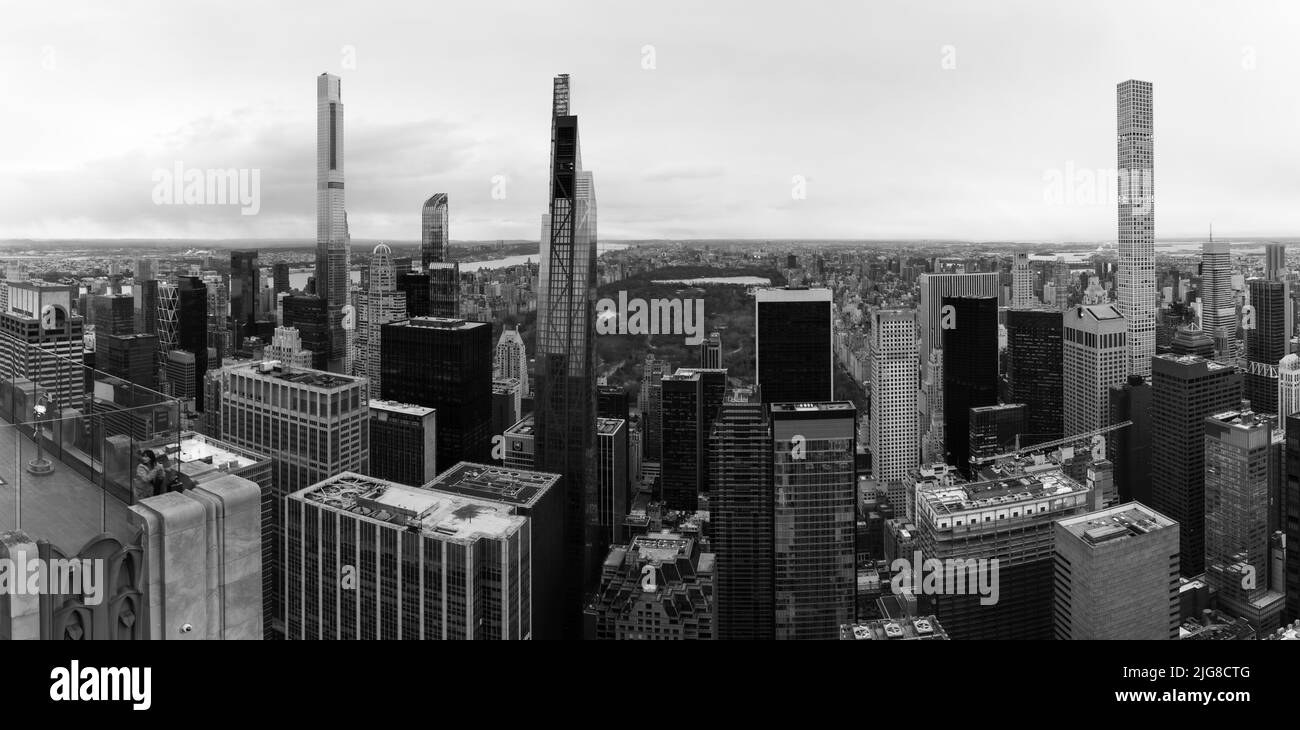 New York City im s/w-Bereich im März 2022 Stockfoto