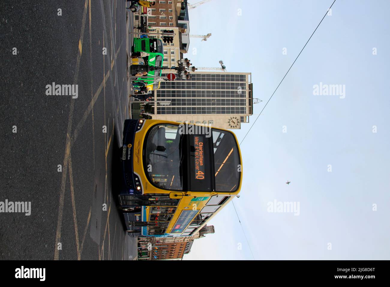 Irland, Dublin, Bus, O'Connell Street Stockfoto