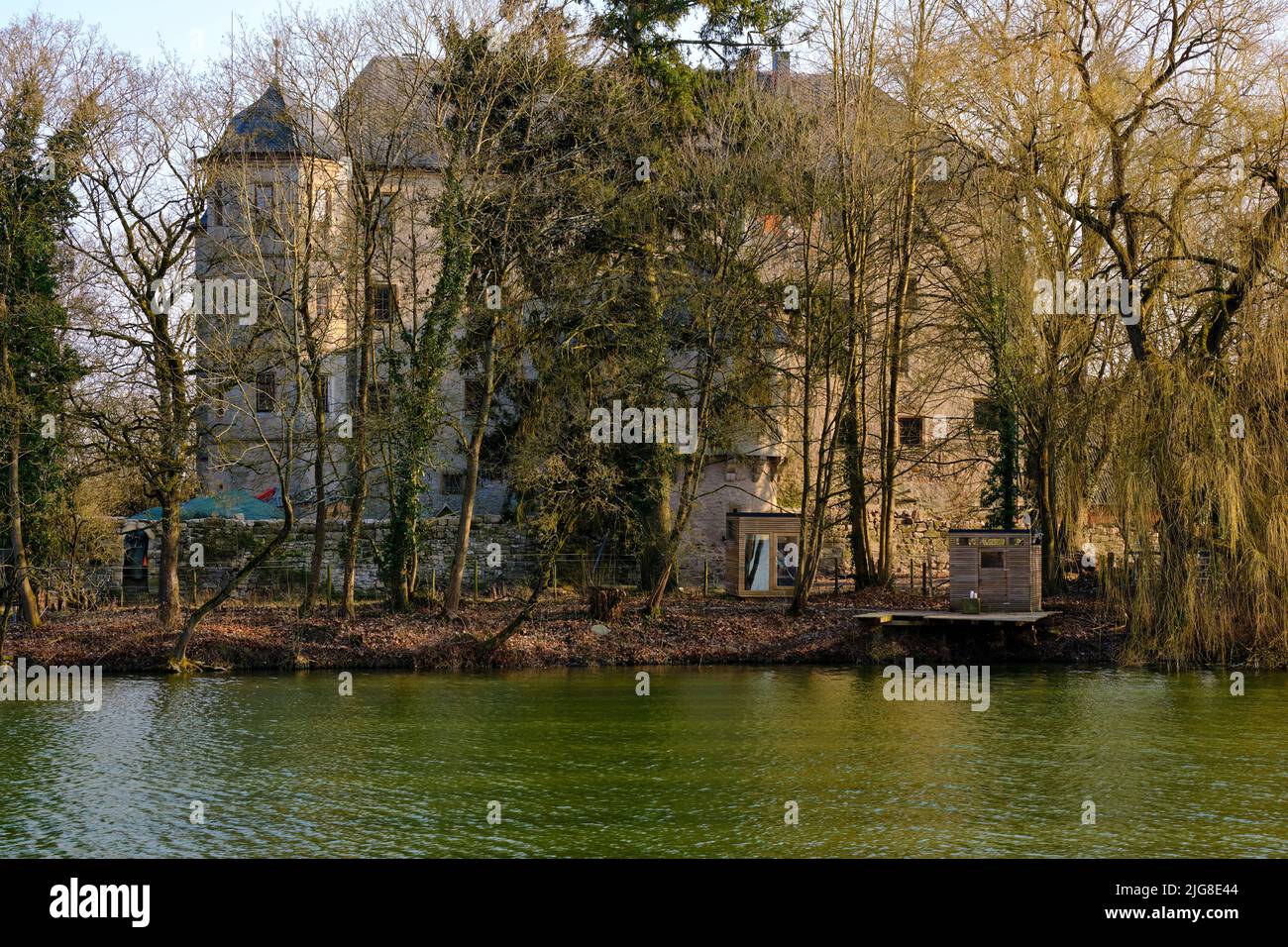 Schloss Wetzhausen, Markt Stadtlauringen, Landkreis Schweinfurt, Naturpark Hassberge, Unterfranken, Franken, Bayern, Deutschland Stockfoto