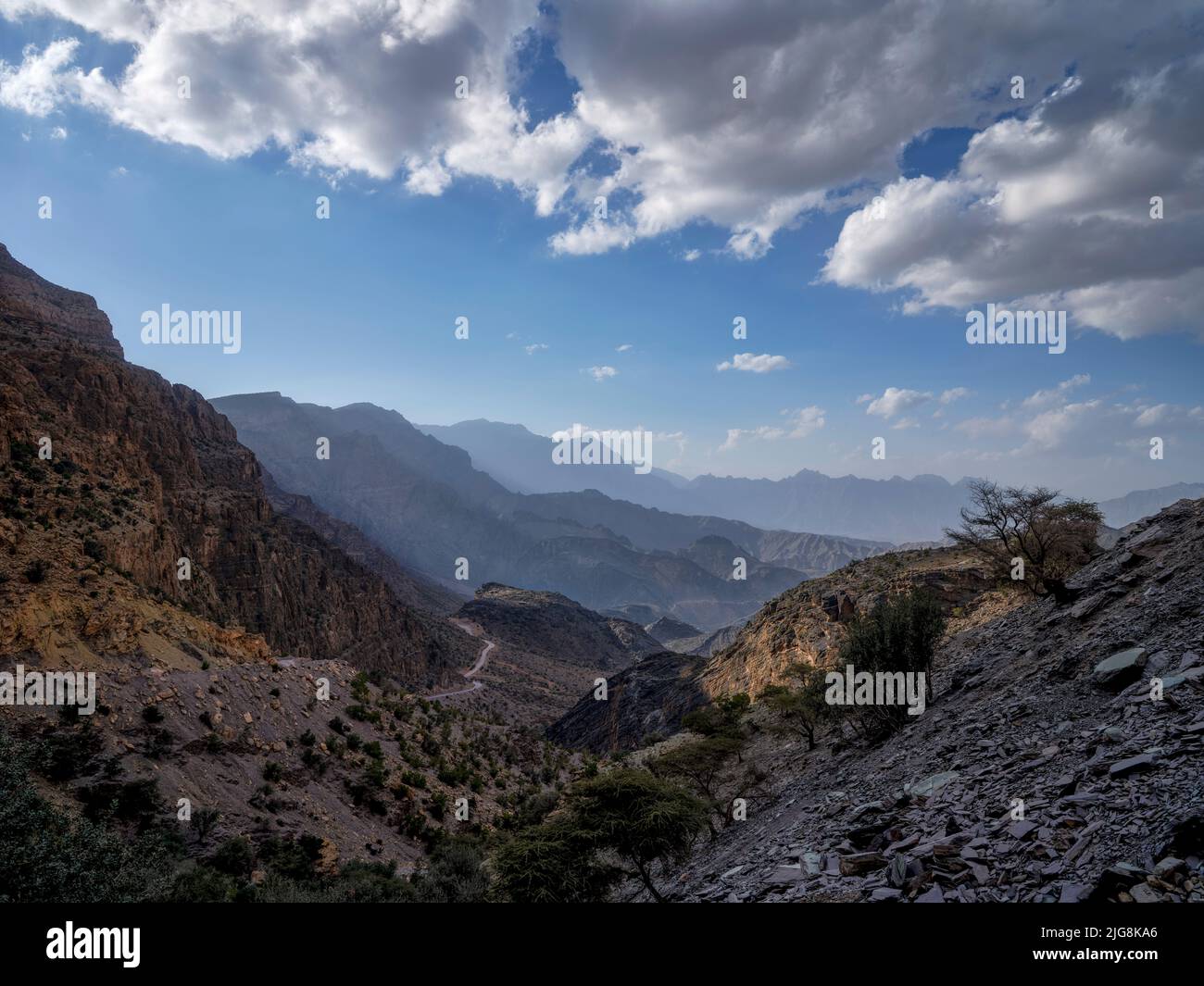 Snake Canyon in den Bergen des Gebirges der Ijjar, Oman. Stockfoto