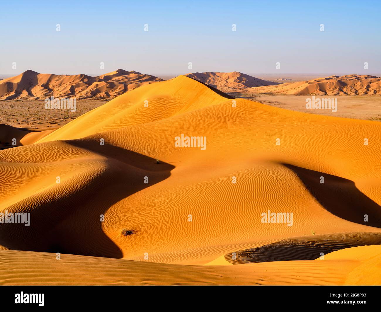 Unterwegs in den Dünen des Rub-al-Khali, Oman. Stockfoto
