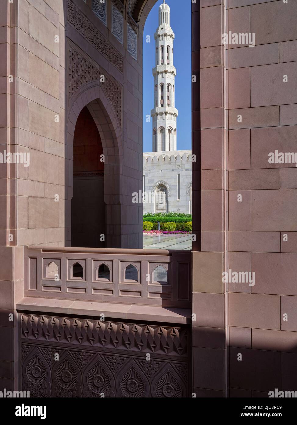 Große Sultan-Qabus-Moschee in Maskat, Oman. Stockfoto