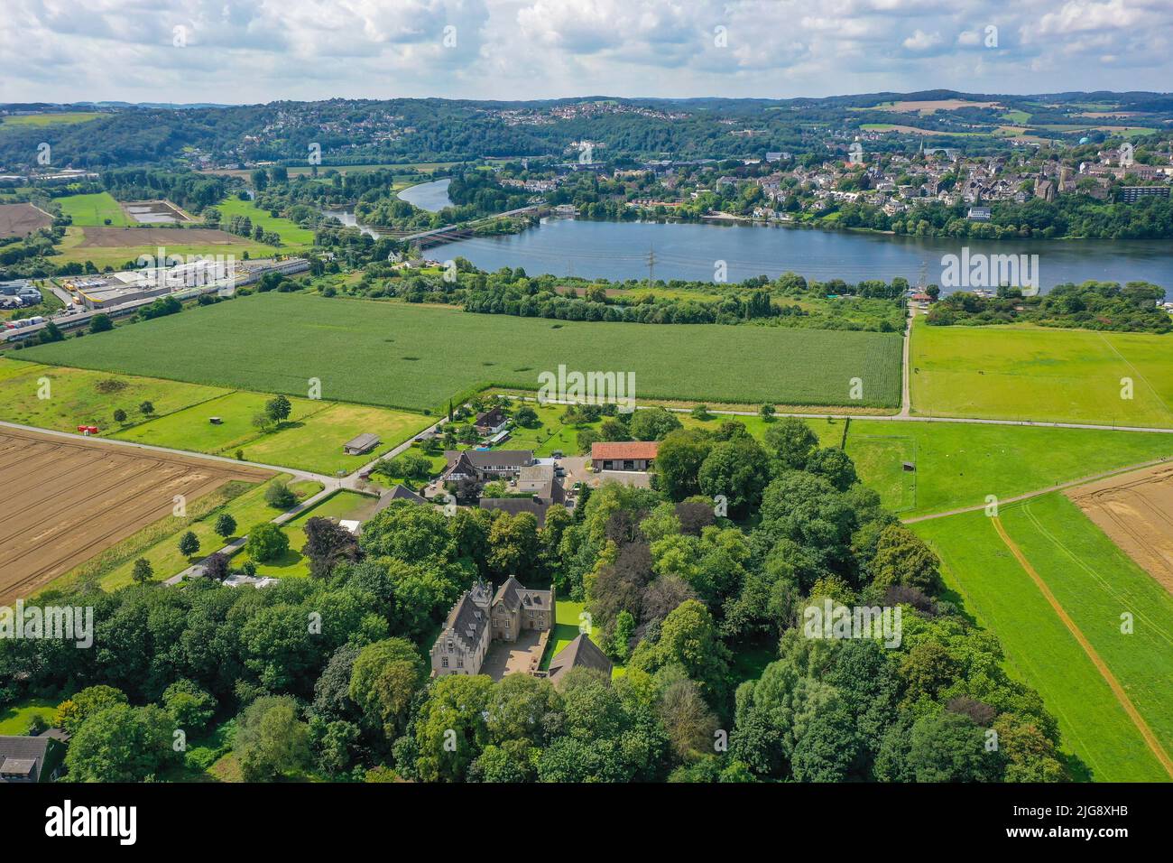 Wasserschloss Werdringen, Hagen, Nordrhein-Westfalen, Deutschland Stockfoto