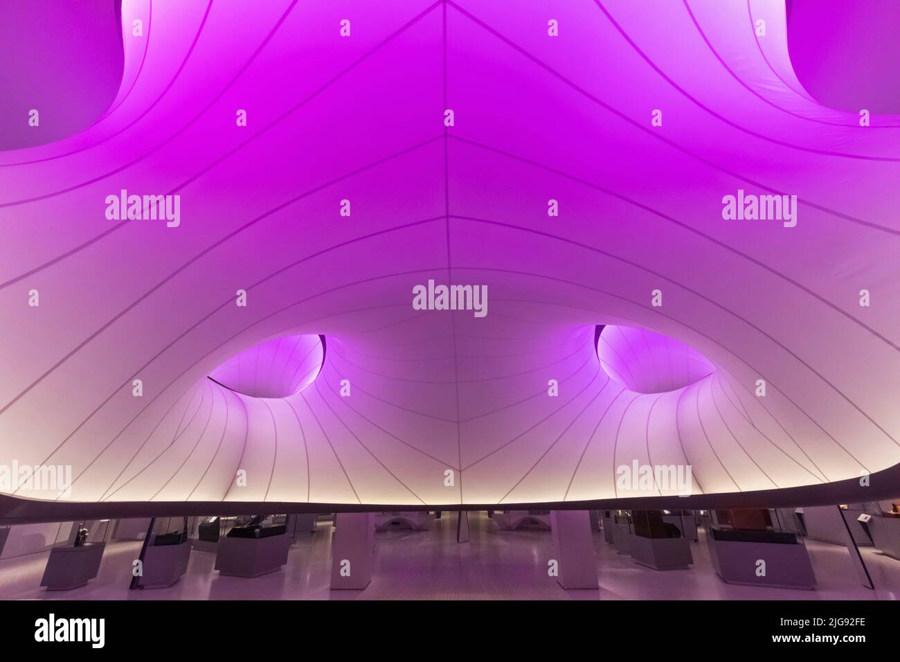 England, London, South Kensington, Science Museum, Galerie Winton, Architekt mit Design von Zaha Hadid Architects Stockfoto