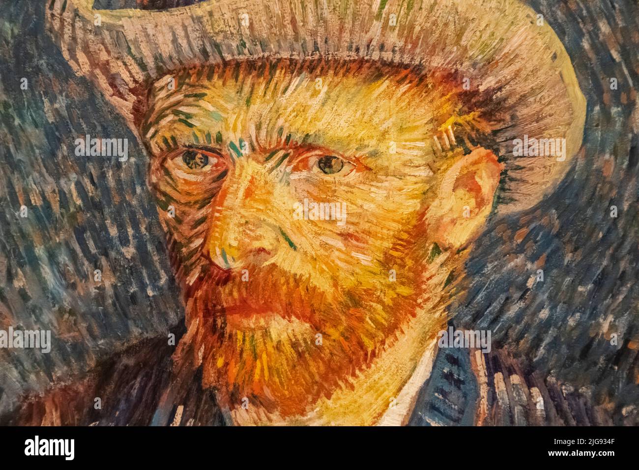 Vincent van Gogh Selbstporträt mit grauem Filzhut in Paris datiert September-Oktober 1887 Stockfoto