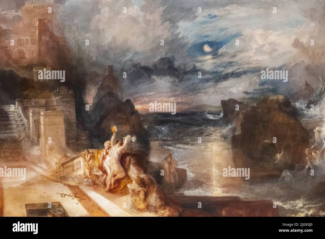 Gemälde mit dem Titel „das Parting von Held und Leander“ von Joseph Mallord William Turner datiert vor 1837 Stockfoto