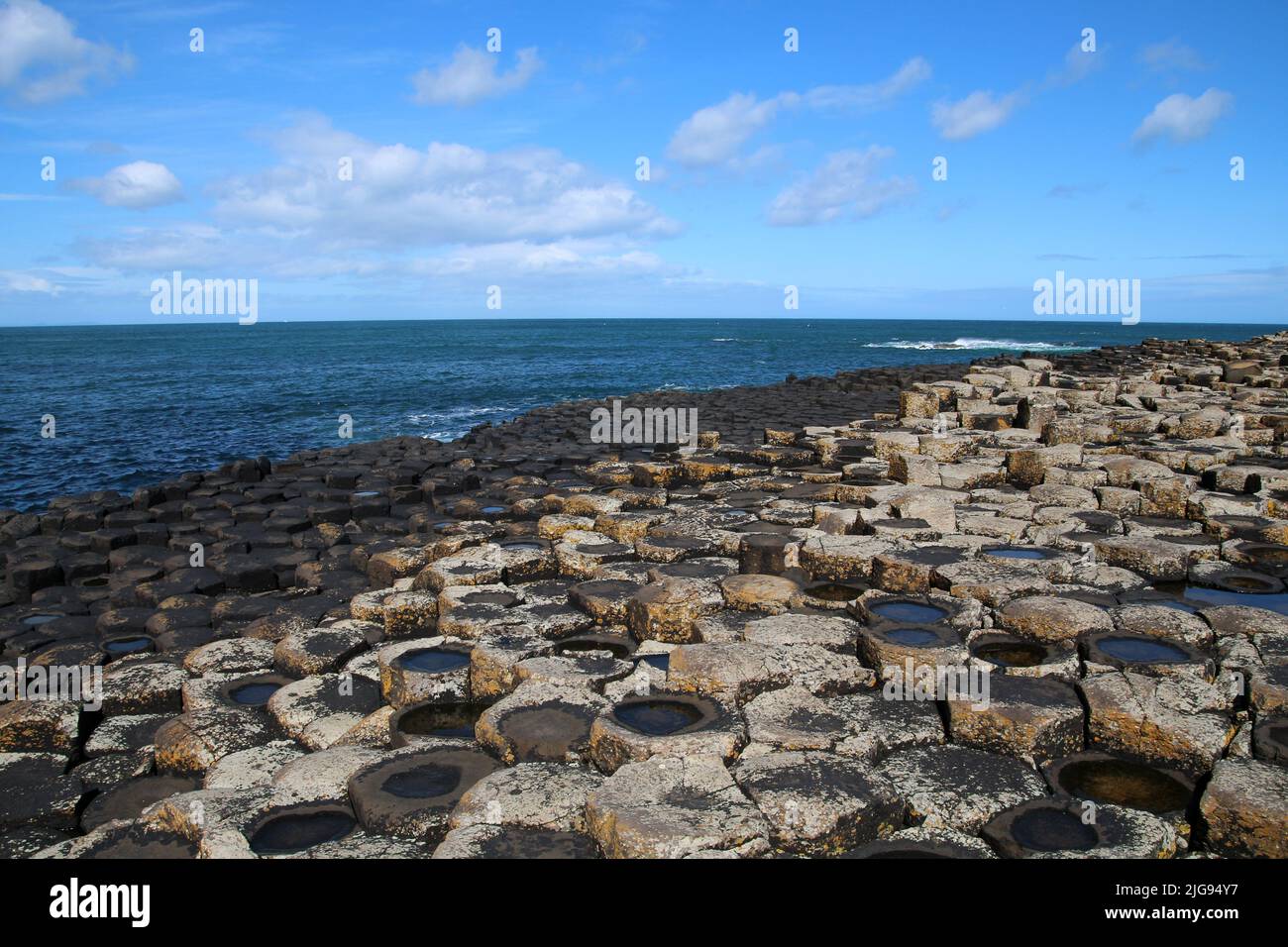 Giant's Causeway an der Küste von Nordirland Stockfoto